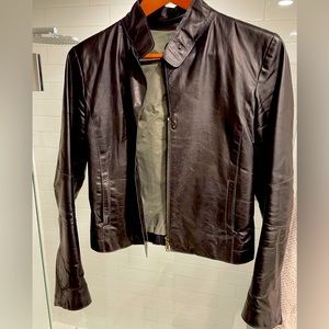 M0851 calf leather moto jacket